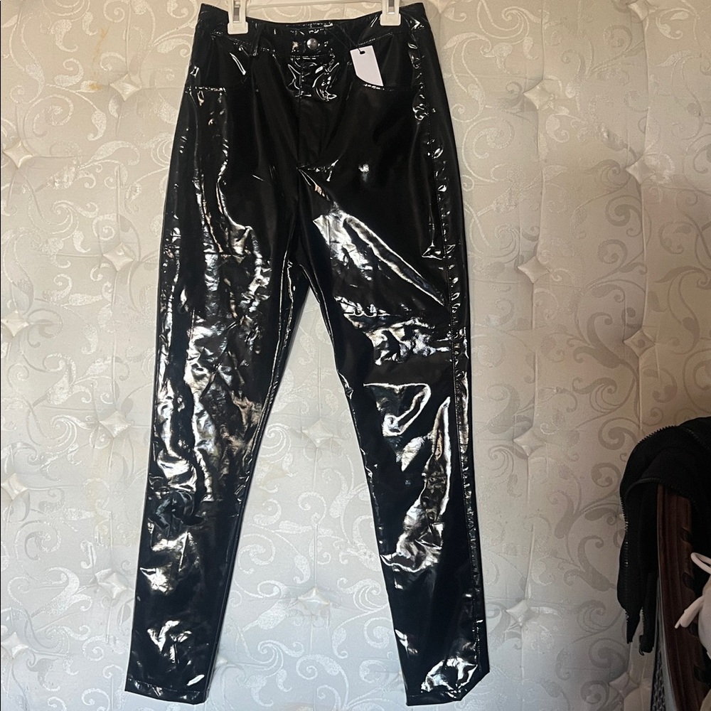 Glossy Black Pants